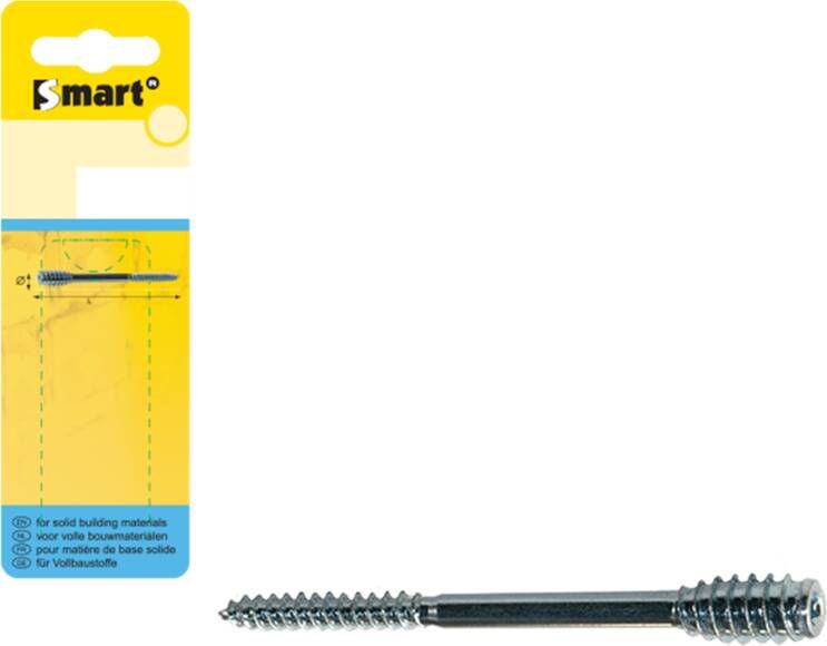 Pgb-Europe SMART | Afstandschroef T-drive Ø 6 00x120 Zn | 6 st SM0SSC001060120H