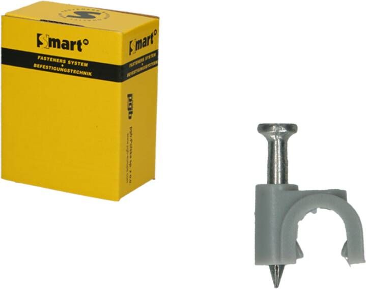 pgb-Europe SMART | Grijze nylon kabelclips Ø 10 SM0KCRN01100005