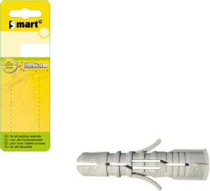 Pgb-Europe SMART | Nylon plug met boord Ø 10x50 grijs | 25 st