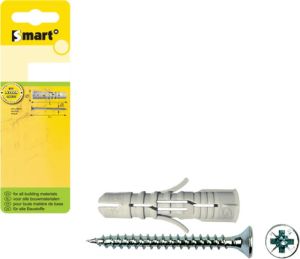 Pgb-Europe SMART | plug +schroef vzk Ø 8x40 NZn | 7 st