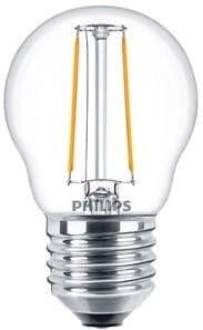 Philips LED filament kogel 2-25W E27 827 P45 helder LED3745