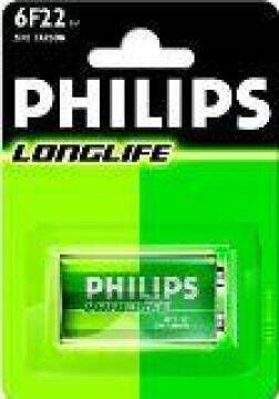 Philips Longlife 9V batterij 6F22 blister 1 3111025