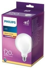 Philips LED Globe G120 E27 13-120W 2700K filament mat blister 5103284