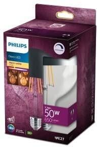 Philips LED Globe G125 E27 7 2-50W 2700K Kopspiegel filament dimbaar blister 5103504