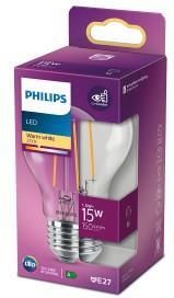 Philips LED GLS E27 1 5-15W 2700K filament helder blister 5102491