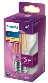 Philips LED GLS E27 10 5-100W 2700K filament helder blister 5102552