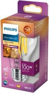 Philips LED GLS E27 10 5-100W filament helder WarmGlow blister 5102556