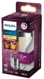Philips LED GLS E27 7 2-50W 2700K filament kopspiegel dimbaar blister 5103503