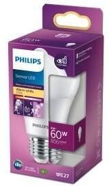 Philips LED GLS E27 8-60W 2700K mat SENSOR blister 5102529