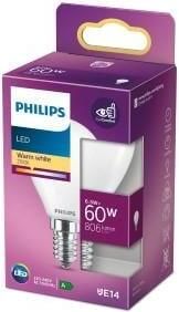 Philips LED kogel E14 6 5-60W 2700K filament mat blister 5101532