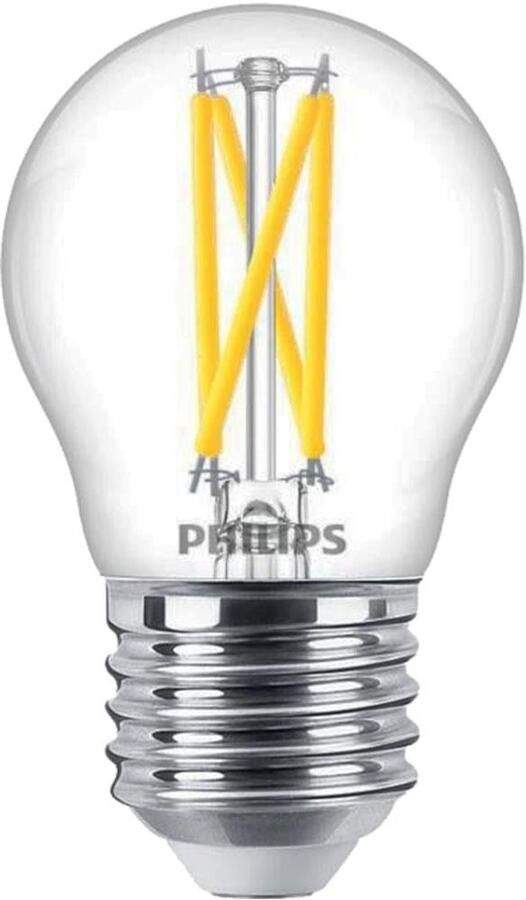 Philips LED kogel E27 2 8-25W filament helder dimtone LED3286