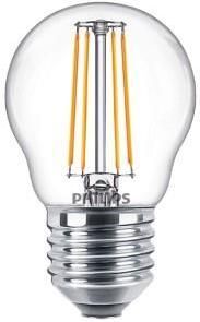Philips LED kogel E27 4 3-40W 2700K filament helder LED3749
