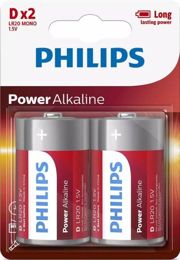 Philips Powerlife grote staaf LR20 bl.a2 3013020