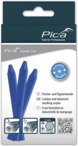 Pica Markeerkrijt | blauw | zonder papier | Classic ECO 591 | 12 stuks 591 41