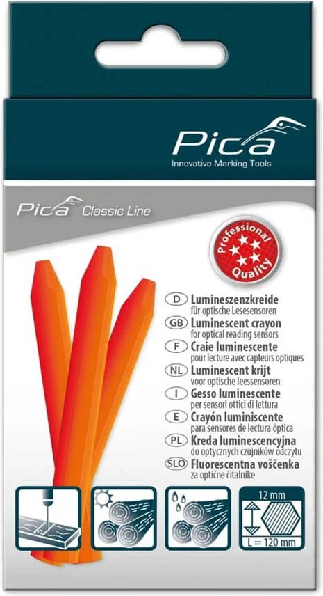 Pica Markeerkrijt optische app | Oranje | 12 stuks PI592054
