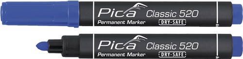 Pica Permanentmarker | blauw | streepbreedte 1-4 mm | ronde punt | 10 stuks 520 41
