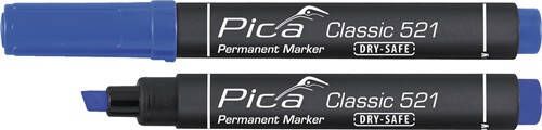 Pica Permanentmarker | blauw | streepbreedte 2-6 mm | spitse punt | 10 stuks 521 41