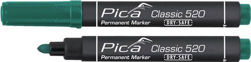 Pica Permanentmarker | groen | streepbreedte 1-4 mm | ronde punt | 10 stuks 520 36