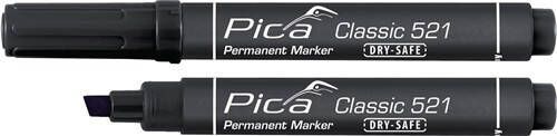 Pica Permanentmarker | zwart | streepbreedte 2-6 mm | spitse punt | 10 stuks 521 46