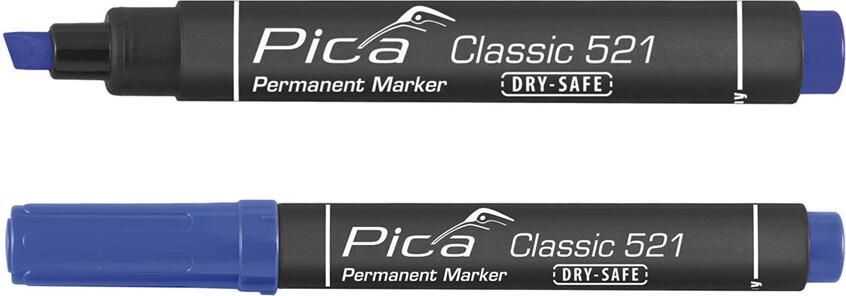 Pica 521 41 Permanent Marker | 2-6mm | Beitel | Blauw | 10 stuks PI52141