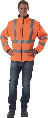 Prevent Veiligheids-softshelljack | maat XL | ORANGE | 96 % PES 4 % EL | 1 stuk 8060O XL