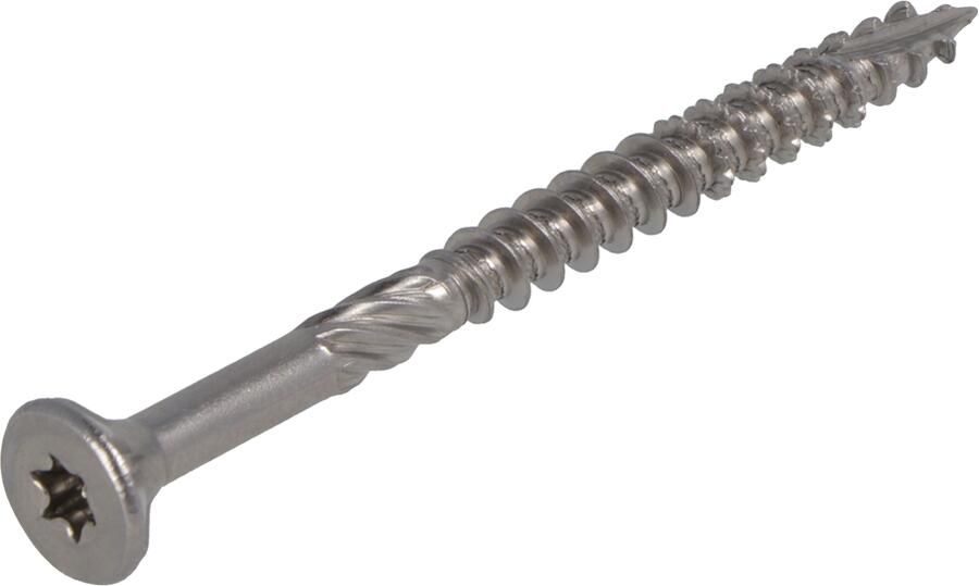 Proftec Spaanplaatschroef RVS 410 Platkop met snijpunt Torx TX30 6.0X100 55 | 100 stuks 5206.31.50601