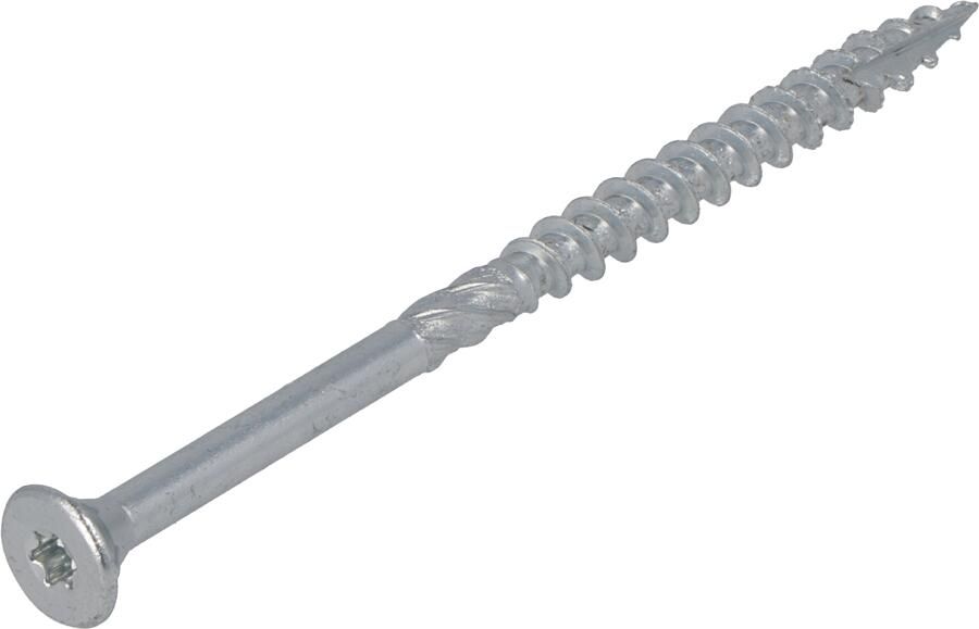 Proftec Spaanplaatschroef Verzinkt Platkop met snijpunt Torx TX20 + bit 5.0X120 70 | 300 stuks 5289.01.42801