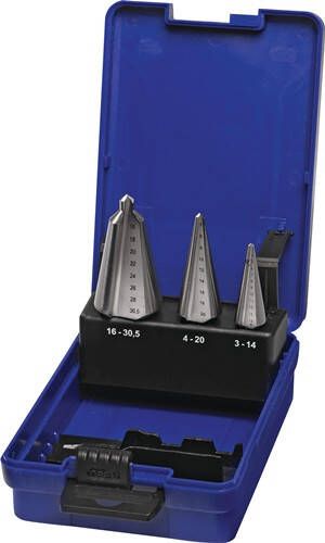 Promat Blikborenset | 3-14   4-20   16-30 5 mm | HSS | 3 delig kunststof cassette 4000862050