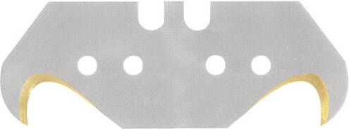 Promat Haakmes | L48 2xB18 7xS0 65mm | titanium met perforatie | 10 stuks dispenser 4000817768