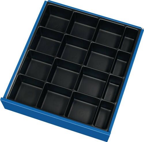 Promat Tecwerk Indelingsmateriaal voor schuiflade | fronthoogte 60-90 mm | verdeler voor kleine delen 16 bakken 9000425554
