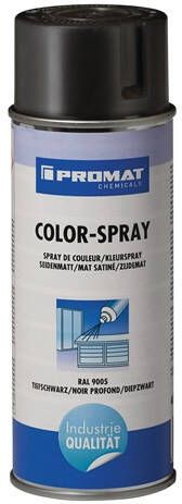 Promat Kleurspray | diepzwart | zijdemat | RAL 9005 | 400 ml | spuitbus 4000354203