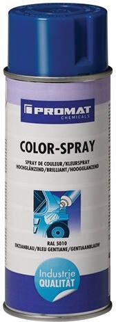 Promat Kleurspray | gentiaanblauw | hoogglanzend | RAL 5010 | 400 ml | spuitbus 4000354208