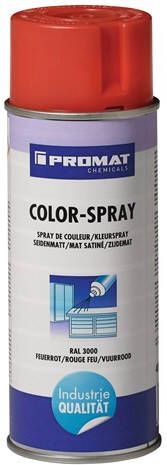 Promat Kleurspray | vuurrood | zijdemat | RAL 3000 | 400 ml | spuitbus 4000354200