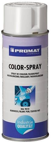 Promat Kleurspray | zuiver wit | hoogglanzend | RAL 9010 | 400 ml | spuitbus 4000354211