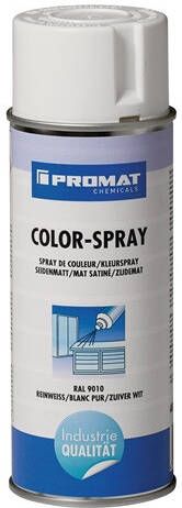 Promat Kleurspray | zuiver wit | zijdemat | RAL 9010 | 400 ml | spuitbus 4000354204