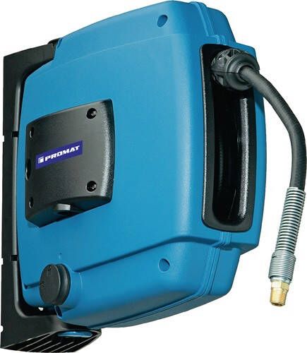 Promat Tecwerk Luchtslanghaspel met wandhouder | voor perslucht | slanglengte 8 m | zwenkbaar uitgangsaansluiting 1 4? AG 9000425384