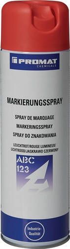 Promat Markeringsspray | lichtgevend | rood | 500 ml | spuitbus 4000354086