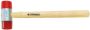 Promat Tecwerk Plastic hamer | hoofd-d. 22 mm koplengte 78 mm | celluloseacetaat rood | hout 4000811530 - Thumbnail 1