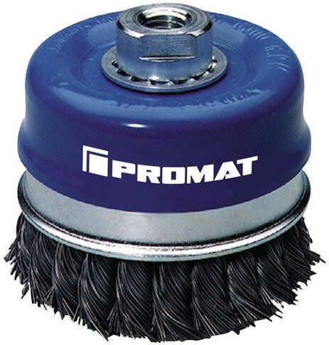 Promat Potborstel | d. 65 mm draaddikte 0 35 mm | staal | 12500 min-¹ 4000841165