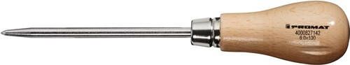 Promat Tecwerk Priem | met ronde punt | houten heft | totale lengte 190 mm 4000827142