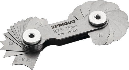 Promat Tecwerk Radiusmal | 1 0-7 mm | aantal bladen 17 st. 4000851415