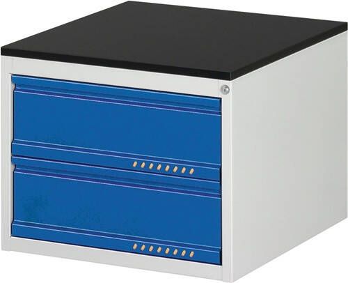 Promat Tecwerk Schuifladekast | BK 650 | H460xB580xD650mm | lichtgrijs gentiaanblauw | standaard uittrekbaar 9000425567