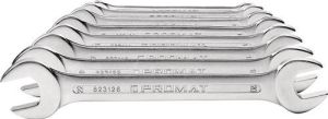 Promat Set dubbele steeksleutels | 8-delig SW6-22 mm | chroom-vanadiumstaal verchroomd 4000823200