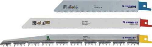 Promat Set reciprozaagbladen | universele | 3-delig 4000814875