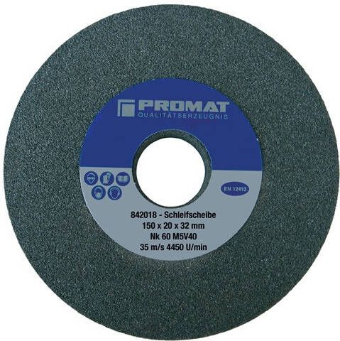 Promat Slijpmachineschijf | d.200xB32x51mm GROB 36 | vorm A met uitsparing 110 x 16 mm | normale korund 4000842011