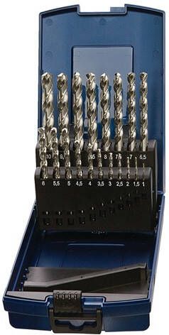 Promat Tecwerk Spiraalborenset | DIN 338 type RVS | nominale-d. 1-5 9x0 1 mm | HSS-Co | 50 delig kunststof cassette 4000861936
