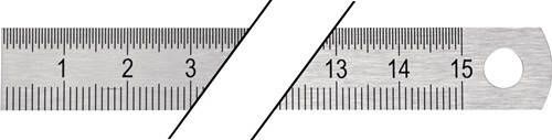 Promat Stalen liniaal | lengte 150 mm | staal buigzaam | verdeling B = mm 1 2 mm 4000858760