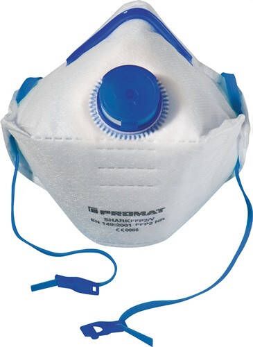 Promat Tecwerk Stofmasker | Shark FFP2 V | EN 149:2001 + A1:2009 FFP2 NRD | met uitademventiel opvouwbaar | 12 st. KT 4000370612