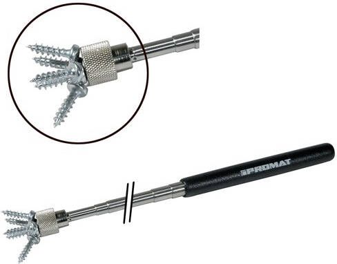 Promat Telescoopmagneetgrijper | totale lengte 635 mm magneetkop-d. 12 mm | draagvermogen ca. 3 5 kg 4000829780