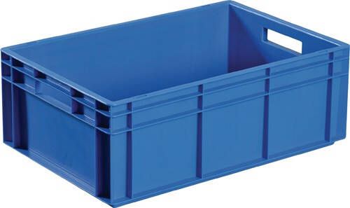 Promat Tecwerk Transportstapelbak | L600xB400xH150mm | blauw PP handgreepopening | zijwanden gesloten 9000447816